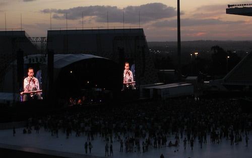 Ben Harper & The Relentless 7, opening their set at QSAC Stadium in Brisbane