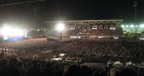 The crowd at Pearl Jam, QSAC Stadium